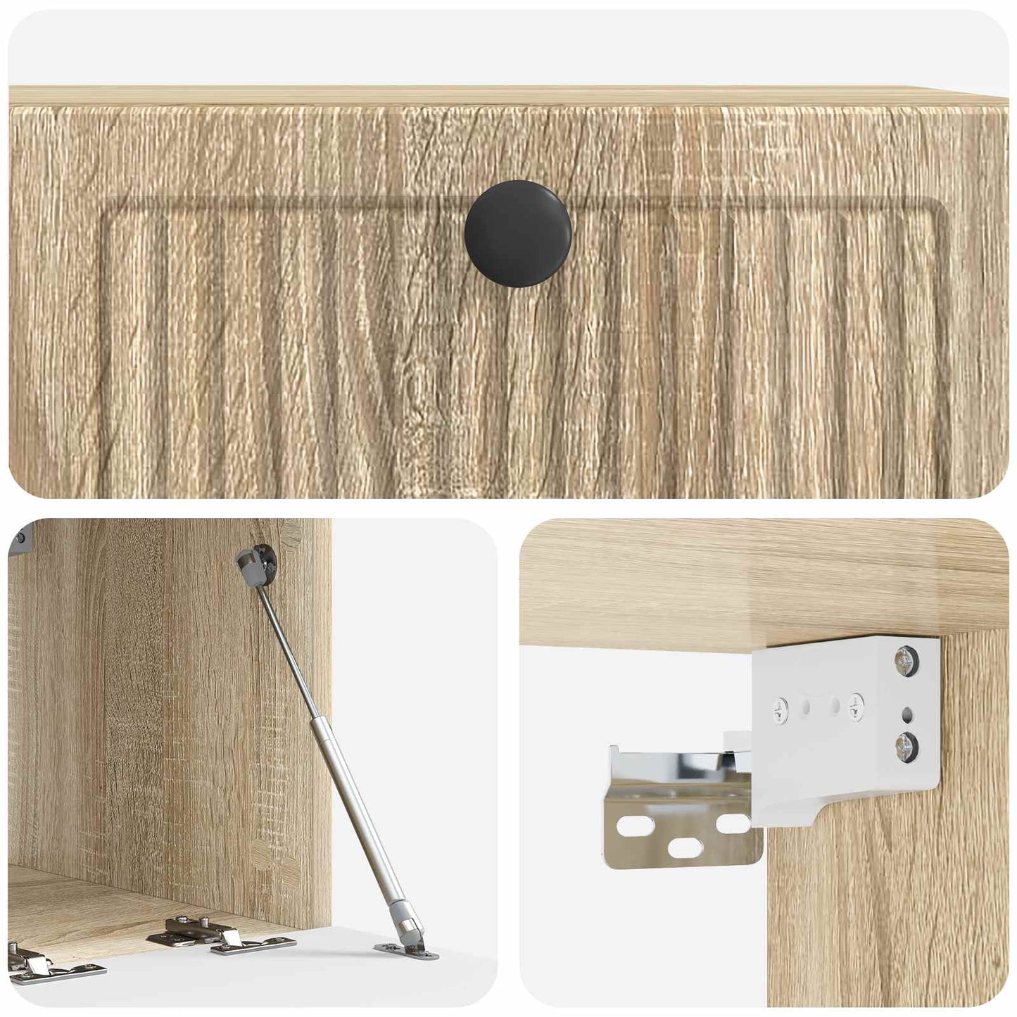 Nástěnná Tv Skříň Dub Sonoma 59,5 X 41 X 30 Cm Kompozitní Dřevo