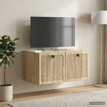 Nástěnná Tv Skříň Dub Sonoma 59,5 X 41 X 30 Cm Kompozitní Dřevo