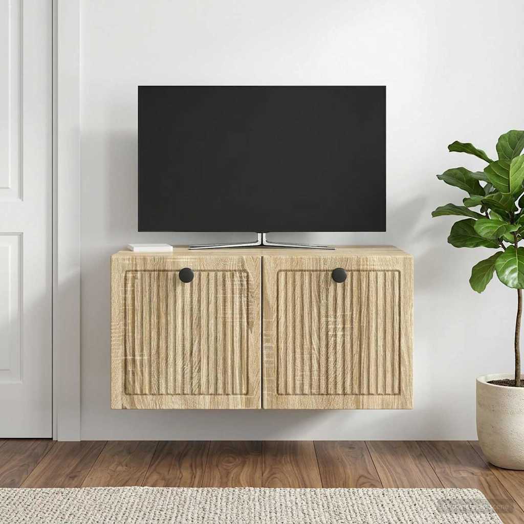 Nástěnná Tv Skříň Dub Sonoma 59,5 X 41 X 30 Cm Kompozitní Dřevo