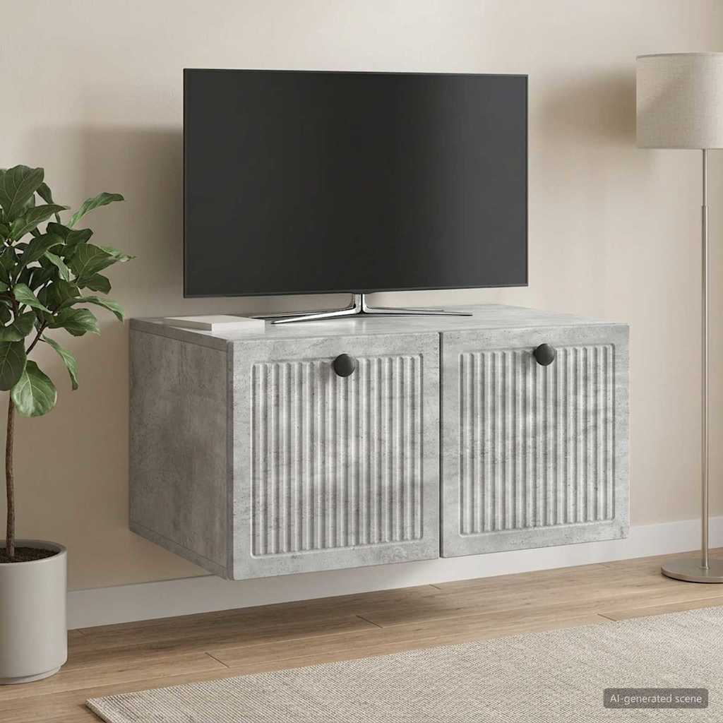 Nástěnná Tv Skříň Nástěnný Betonově Šedá 59,5 X 41 X 30 Cm