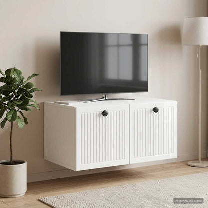 Nástěnná Tv Skříň Bílá S Vysokým Leskem 59,5 X 41 X 30 Cm