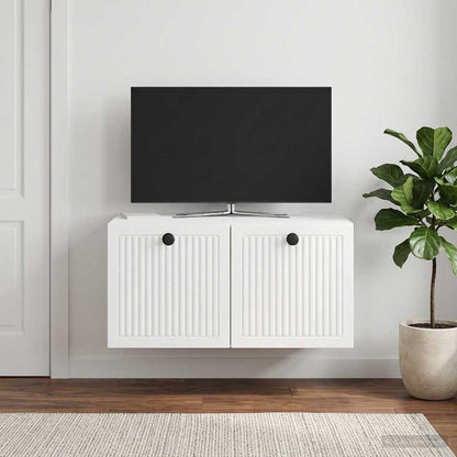 Nástěnná Tv Skříň Bílá S Vysokým Leskem 59,5 X 41 X 30 Cm