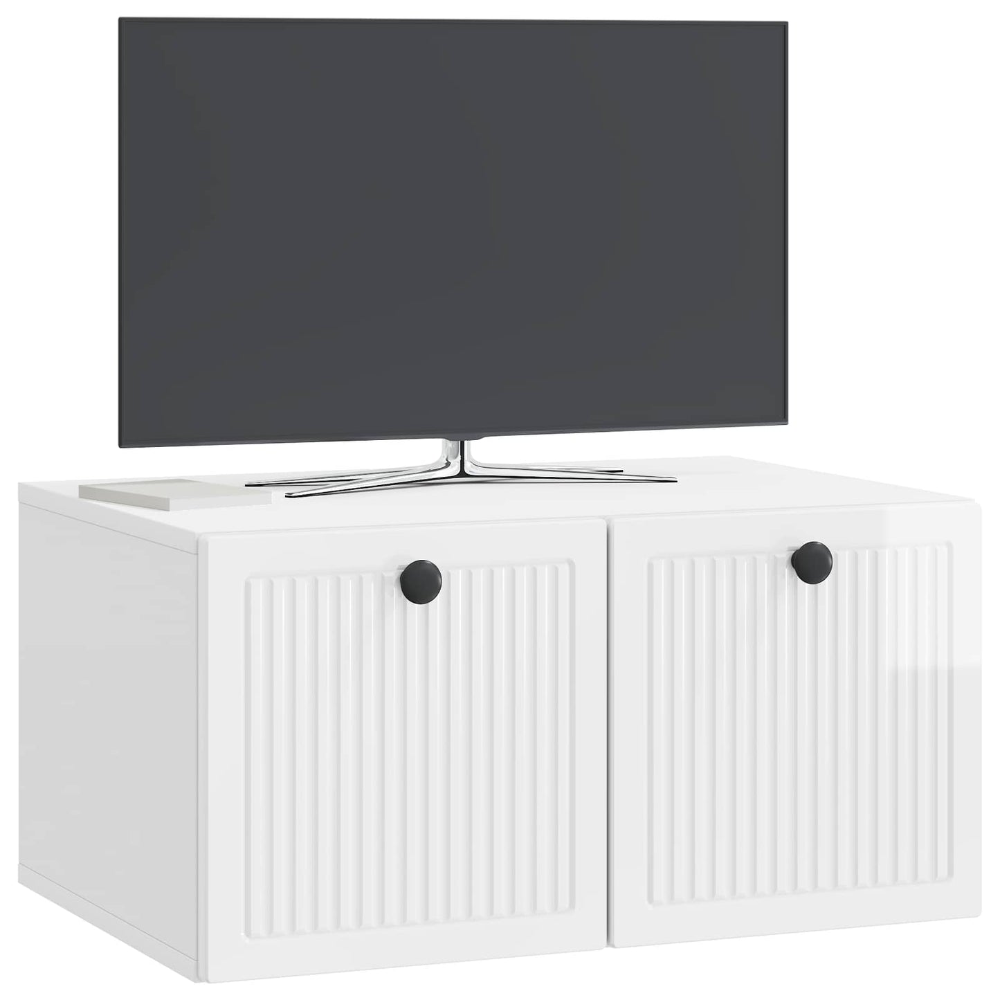 Nástěnná Tv Skříň Bílá S Vysokým Leskem 59,5 X 41 X 30 Cm