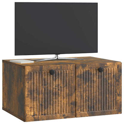 Nástěnná Tv Skříň Nástěnný Kouřový Dub 59,5 X 41 X 30 Cm