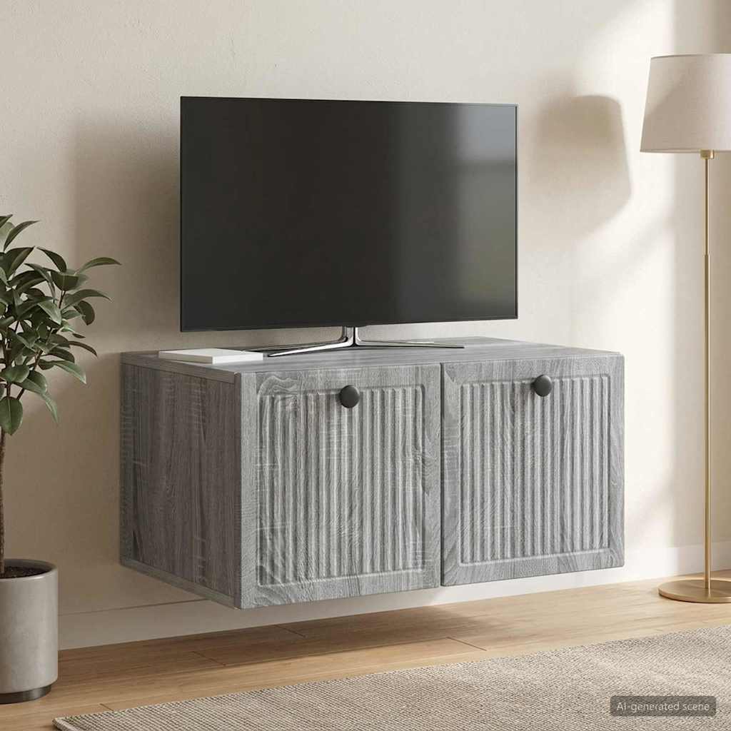Nástěnná Tv Skříň Nástěnný Šedá Sonoma 59,5 X 41 X 30 Cm