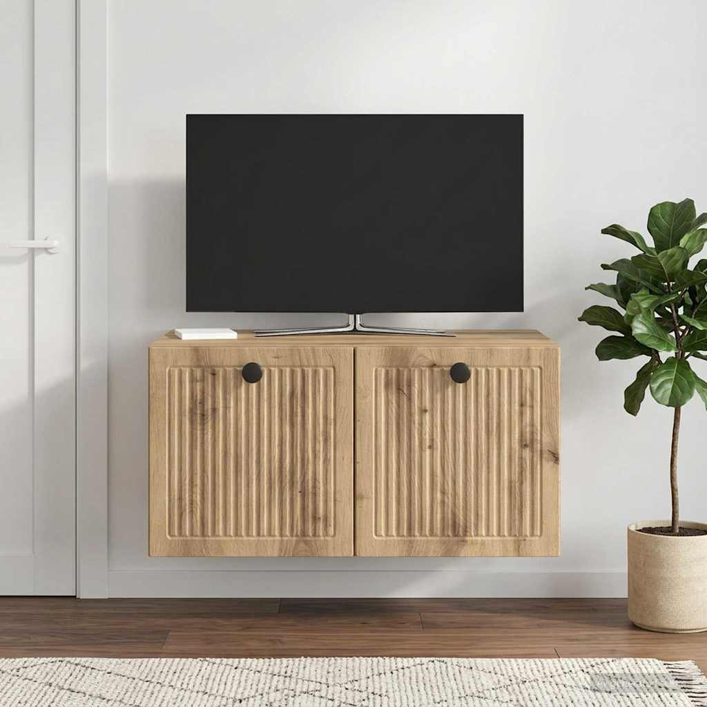 Nástěnná Tv Skříň 59,5 X 41 X 30 Cm Dub Artisan