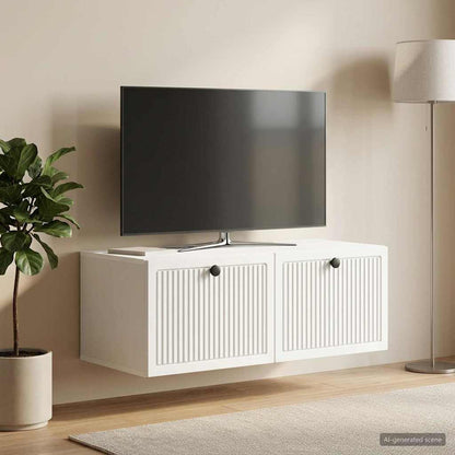 Nástěnná Tv Skříň Bílá 78,5 X 41 X 30 Cm Kompozitní Dřevo