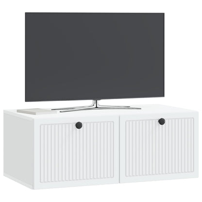 Nástěnná Tv Skříň Bílá 78,5 X 41 X 30 Cm Kompozitní Dřevo
