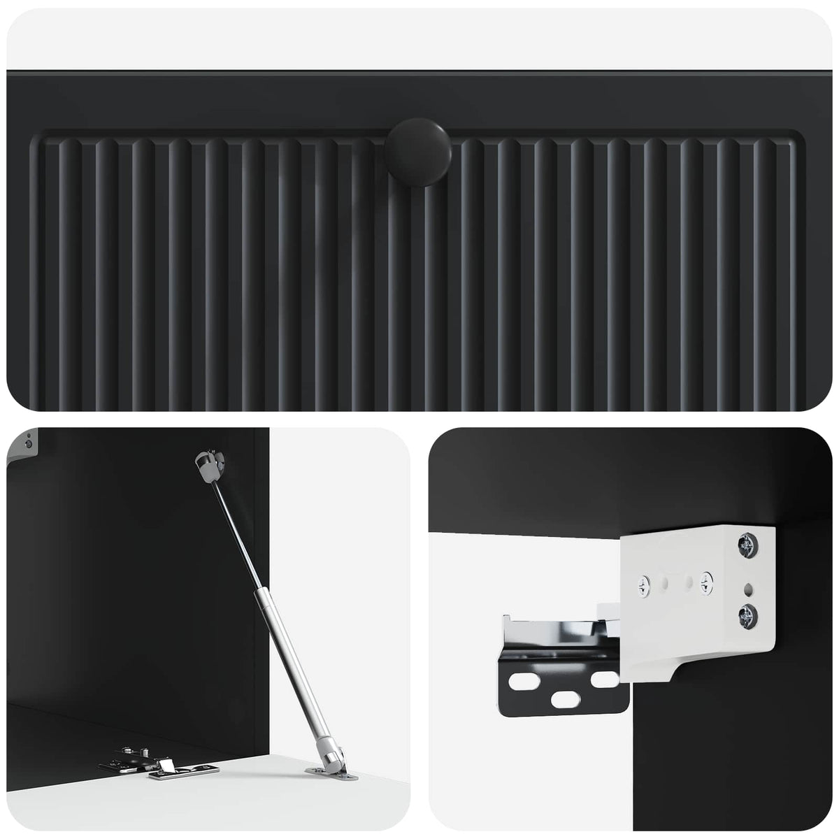 Nástěnná Tv Skříň Černá 78,5 X 41 X 30 Cm Kompozitní Dřevo