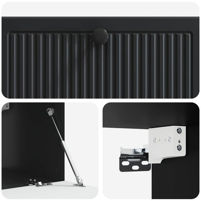 Nástěnná Tv Skříň Černá 78,5 X 41 X 30 Cm Kompozitní Dřevo