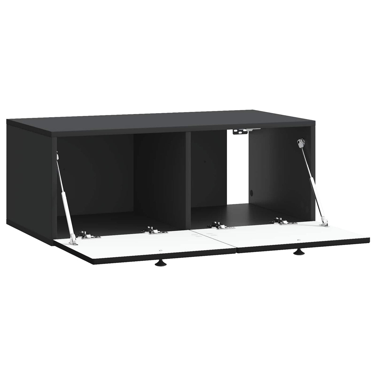 Nástěnná Tv Skříň Černá 78,5 X 41 X 30 Cm Kompozitní Dřevo