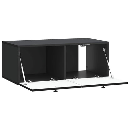Nástěnná Tv Skříň Černá 78,5 X 41 X 30 Cm Kompozitní Dřevo