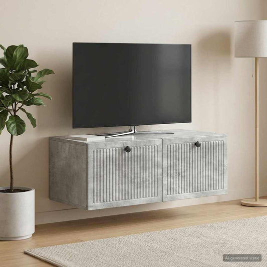 Nástěnná Tv Skříň Nástěnný Betonově Šedá 78,5 X 41 X 30 Cm