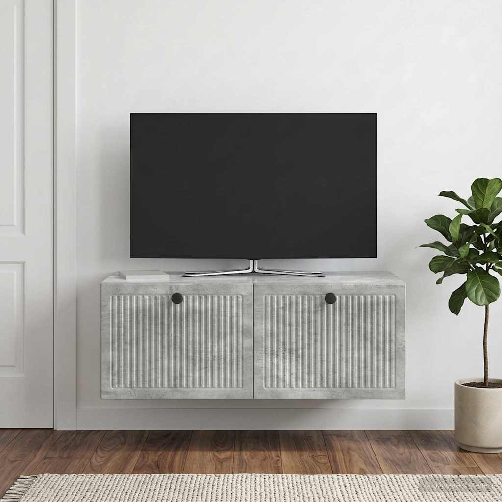 Nástěnná Tv Skříň Nástěnný Betonově Šedá 78,5 X 41 X 30 Cm