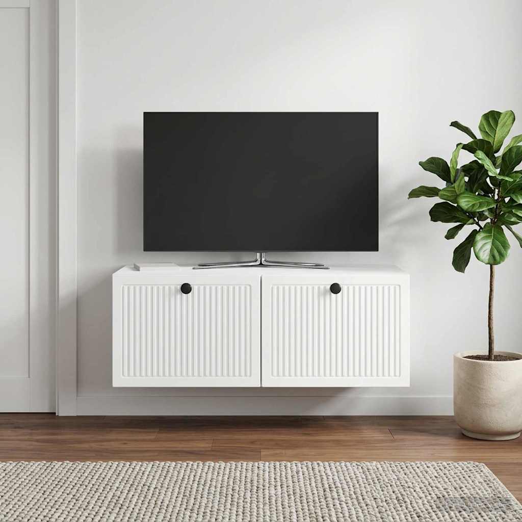 Nástěnná Tv Skříň Bílá S Vysokým Leskem 78,5 X 41 X 30 Cm