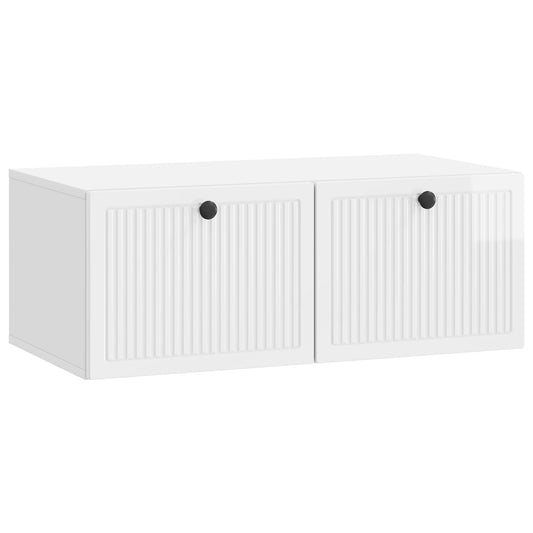 Nástěnná Tv Skříň Bílá S Vysokým Leskem 78,5 X 41 X 30 Cm