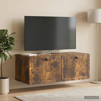 Nástěnná Tv Skříň Nástěnný Kouřový Dub 78,5 X 41 X 30 Cm