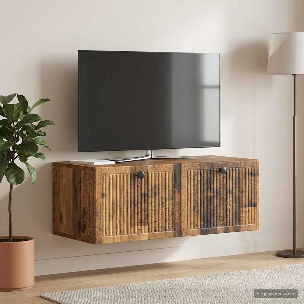 Nástěnná Tv Skříň Nástěnný Staré Dřevo 78,5 X 41 X 30 Cm