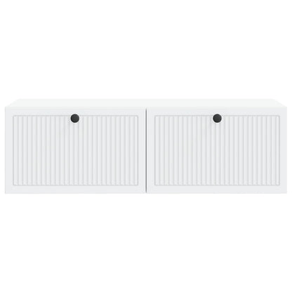 Nástěnná Tv Skříň Bílá 98 X 41 X 30 Cm Kompozitní Dřevo