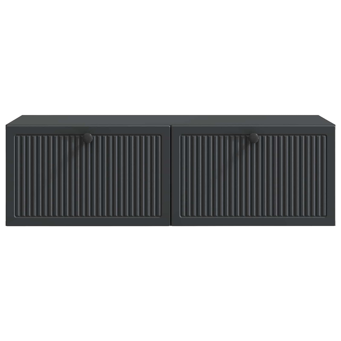 Nástěnná Tv Skříň Černá 98 X 41 X 30 Cm Kompozitní Dřevo