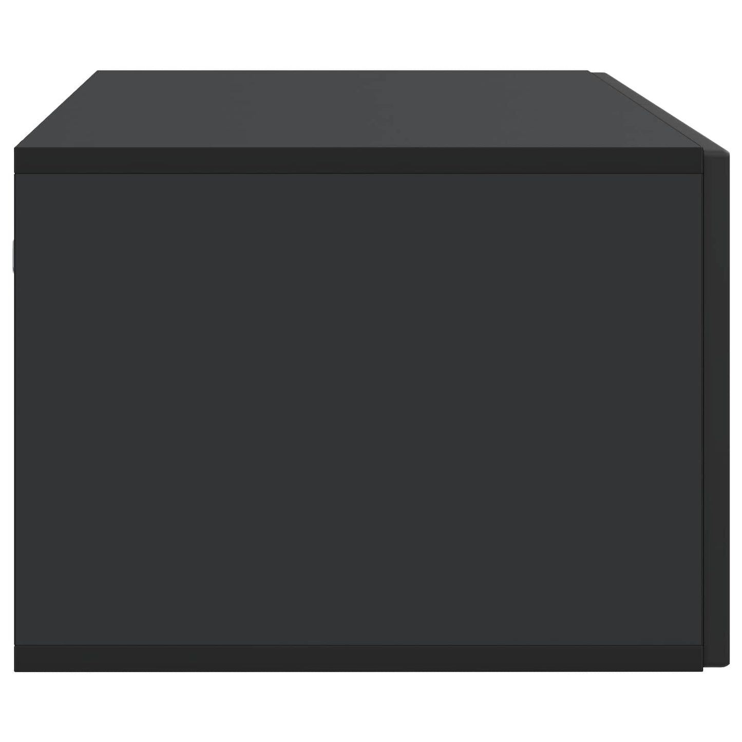 Nástěnná Tv Skříň Černá 98 X 41 X 30 Cm Kompozitní Dřevo