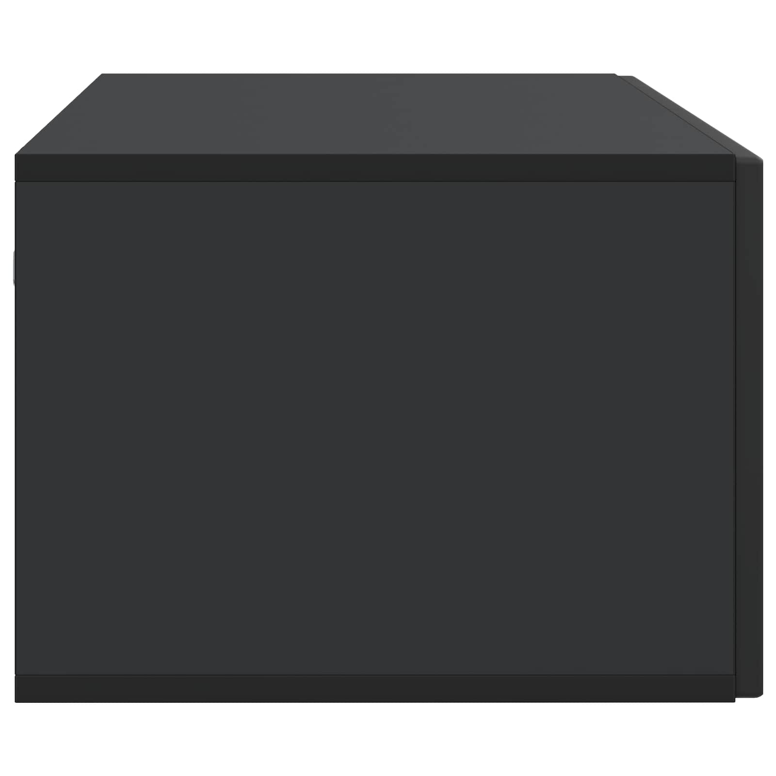Nástěnná Tv Skříň Černá 98 X 41 X 30 Cm Kompozitní Dřevo