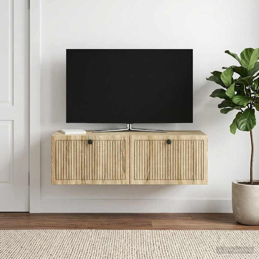 Nástěnná Tv Skříň Dub Sonoma 98 X 41 X 30 Cm Kompozitní Dřevo