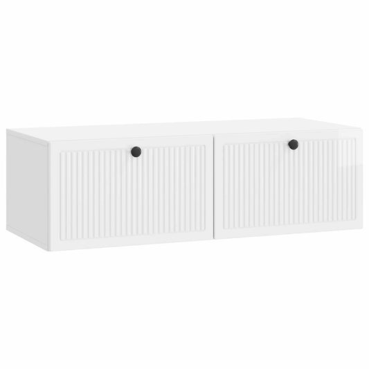 Nástěnná Tv Skříň Bílá S Vysokým Leskem 98 X 41 X 30 Cm