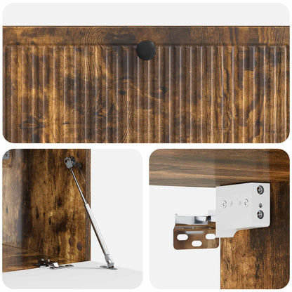 Nástěnná Tv Skříň Kouřový Dub 98 X 41 X 30 Cm Kompozitní Dřevo