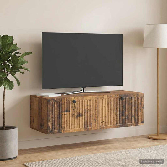 Nástěnná Tv Skříň Staré Dřevo 98 X 41 X 30 Cm Kompozitní Dřevo