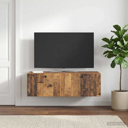 Nástěnná Tv Skříň Staré Dřevo 98 X 41 X 30 Cm Kompozitní Dřevo