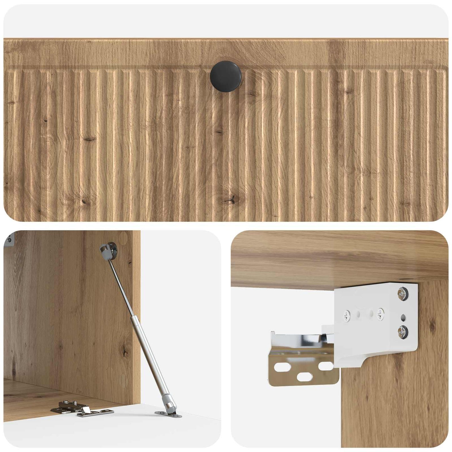 Nástěnná Tv Skříň 98 X 41 X 30 Cm Dub Artisan Kompozitní Dřevo