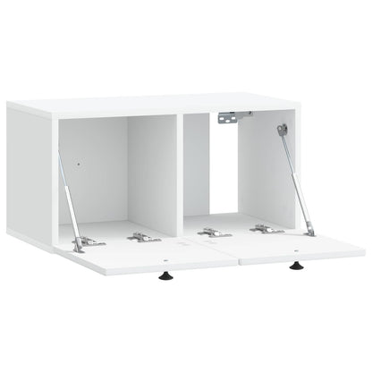 Nástěnná Tv Skříň Bílá 59,5 X 31 X 30 Cm Kompozitní Dřevo