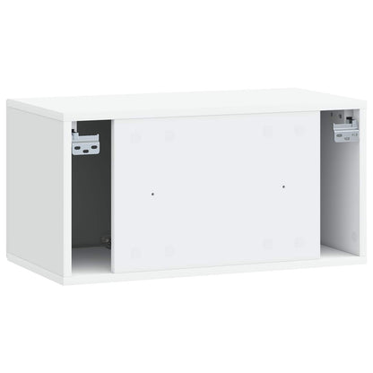 Nástěnná Tv Skříň Bílá 59,5 X 31 X 30 Cm Kompozitní Dřevo