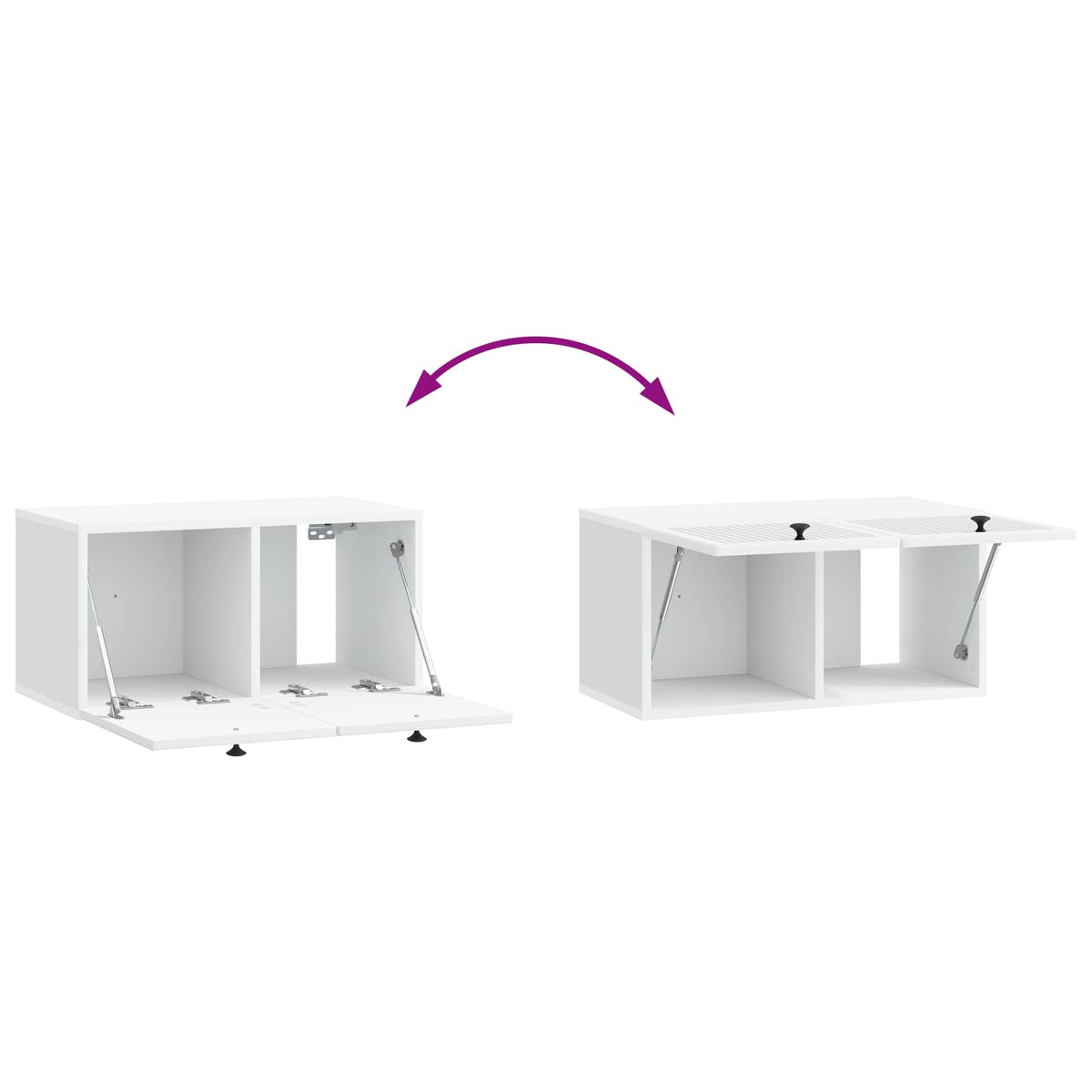 Nástěnná Tv Skříň Bílá 59,5 X 31 X 30 Cm Kompozitní Dřevo
