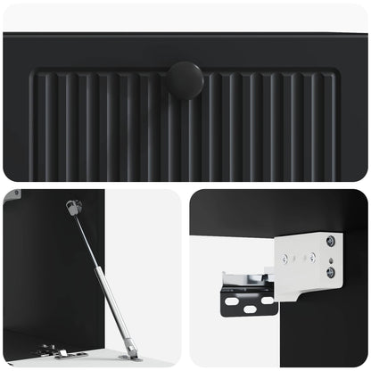 Nástěnná Tv Skříň Černá 59,5 X 31 X 30 Cm Kompozitní Dřevo