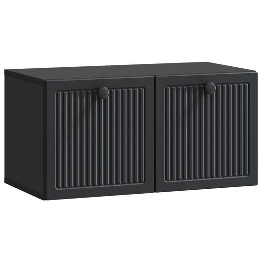 Nástěnná Tv Skříň Černá 59,5 X 31 X 30 Cm Kompozitní Dřevo