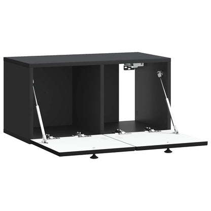 Nástěnná Tv Skříň Černá 59,5 X 31 X 30 Cm Kompozitní Dřevo