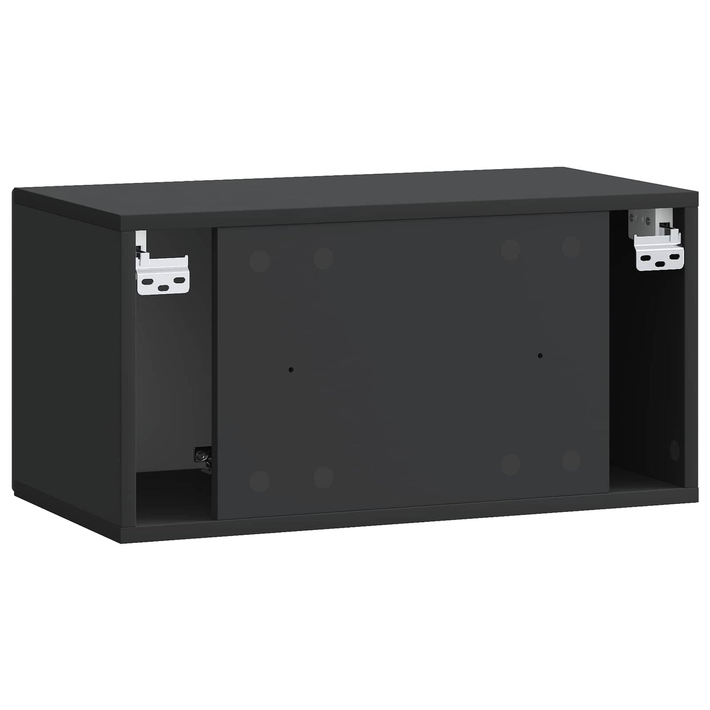 Nástěnná Tv Skříň Černá 59,5 X 31 X 30 Cm Kompozitní Dřevo
