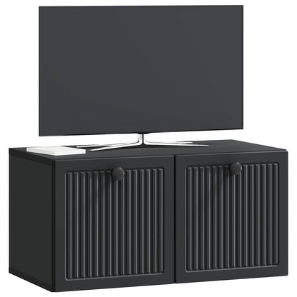 Nástěnná Tv Skříň Černá 59,5 X 31 X 30 Cm Kompozitní Dřevo