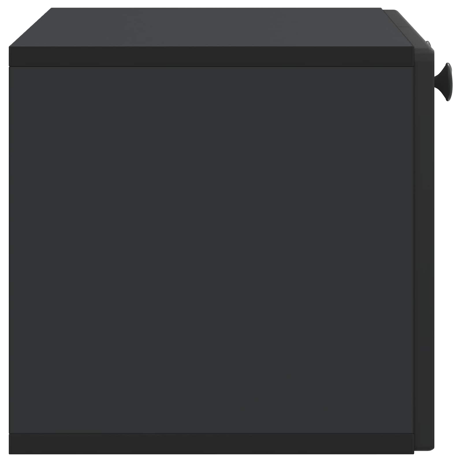 Nástěnná Tv Skříň Černá 59,5 X 31 X 30 Cm Kompozitní Dřevo