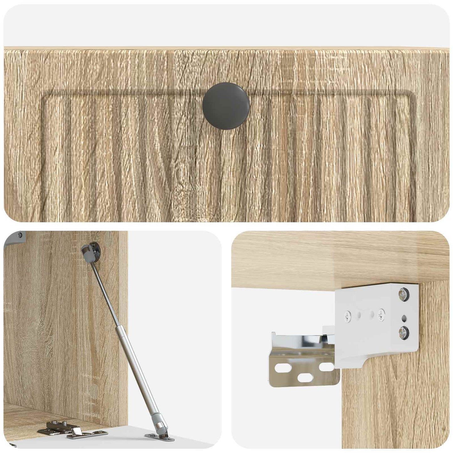 Nástěnná Tv Skříň Dub Sonoma 59,5 X 31 X 30 Cm Kompozitní Dřevo