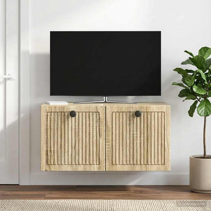 Nástěnná Tv Skříň Dub Sonoma 59,5 X 31 X 30 Cm Kompozitní Dřevo