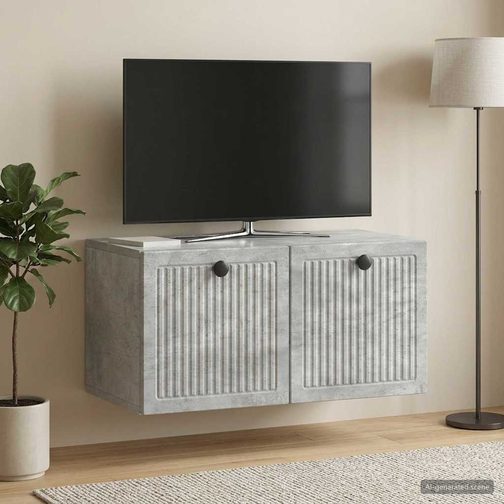 Nástěnná Tv Skříň Nástěnný Betonově Šedá 59,5 X 31 X 30 Cm