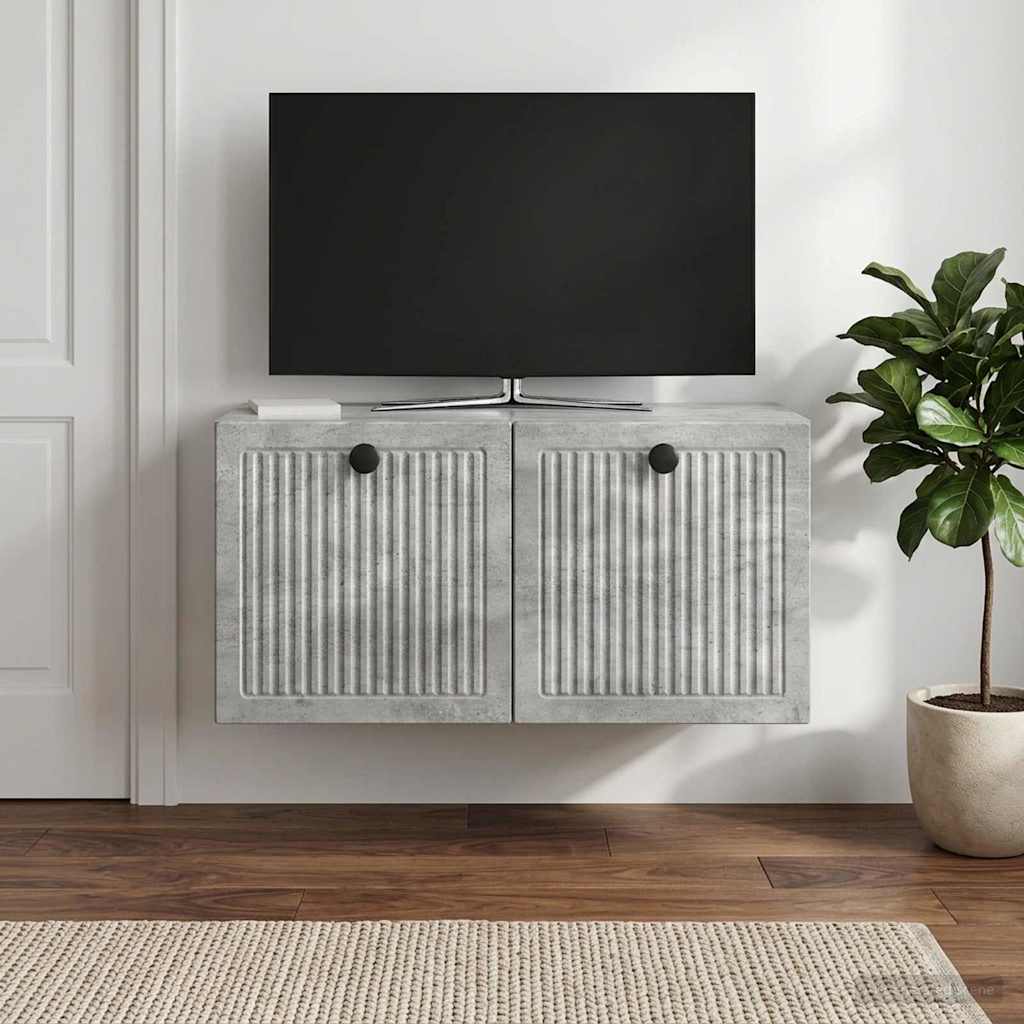 Nástěnná Tv Skříň Nástěnný Betonově Šedá 59,5 X 31 X 30 Cm