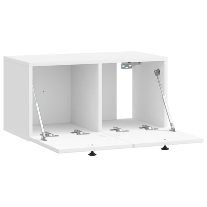 Nástěnná Tv Skříň Bílá S Vysokým Leskem 59,5 X 31 X 30 Cm