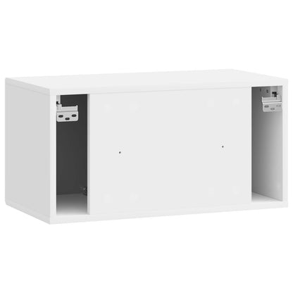 Nástěnná Tv Skříň Bílá S Vysokým Leskem 59,5 X 31 X 30 Cm