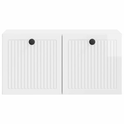 Nástěnná Tv Skříň Bílá S Vysokým Leskem 59,5 X 31 X 30 Cm