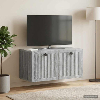 Nástěnná Tv Skříň Nástěnný Šedá Sonoma 59,5 X 31 X 30 Cm