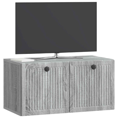 Nástěnná Tv Skříň Nástěnný Šedá Sonoma 59,5 X 31 X 30 Cm